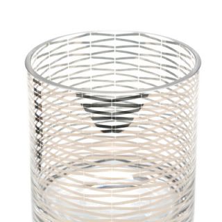 DwellStudio Silver Ribbons Short Glass Vase