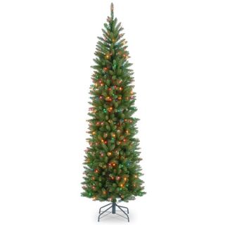 foot Kingswood Fir Hinged Pencil Tree with 250 Multi Lights