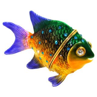 Objet dart Pacific Jewel Damselfish Fish Trinket Box d3efdd43 049f