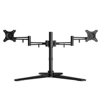 Loctek Df2d Full Motion Free Standing Dual Monitor Arm Desk Mounts