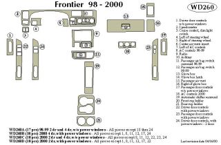 2000 Nissan Frontier Wood Dash Kits   B&I WD260C DCF   B&I Dash Kits