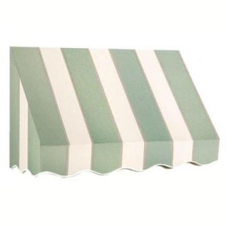 AWNTECH 5 ft. San Francisco Window Awning (31 in. H x 24 in. D) in Sage/Linen/Cream Stripe RF22 5SLCR