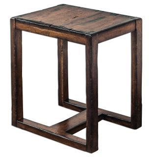 Uttermost 25604 Deni Wooden End Table in Light Honey Stain
