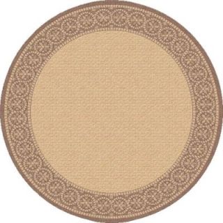 Dynamic Rugs Piazza Natural/Brown 5 ft. 3 in. x 5 ft. 3 in. Round Indoor/Outdoor Area Rug PZR527453091