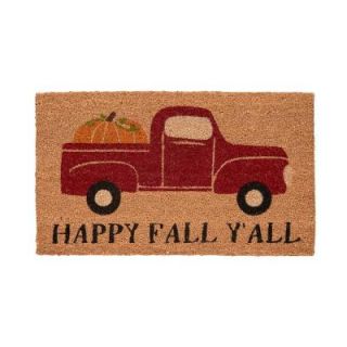 Home Accents Holiday Fall Pickup 17 in. x 29 in. Coir Door Mat 519520