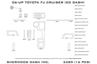 2010, 2011 Toyota FJ Cruiser Wood Dash Kits   Sherwood Innovations 2389 R   Sherwood Innovations Dash Kits