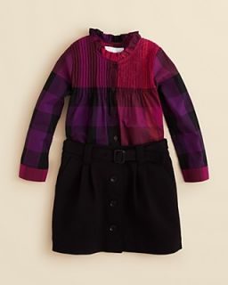 Burberry Girls' Bretta Pintuck Shirt & Simone Skirt   Sizes 4 14