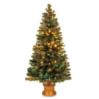 National Tree Company 4 ft. Fiber Optic Fireworks Evergreen Artificial Christmas Tree SZEX7 100 48