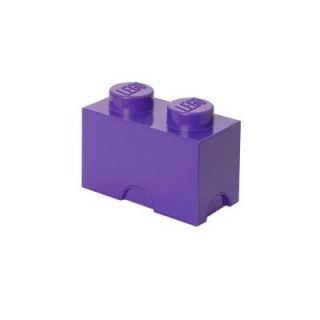 LEGO Friends Storage Brick 2   4.92 in. D x 9.92 in. W x 7.12 in. H Stackable Polypropylene in Medium Lilac 40020643