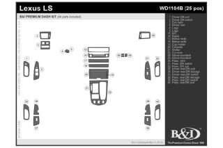 2013, 2014, 2015 Lexus LS 460 Wood Dash Kits   B&I WD1104B DCF   B&I Dash Kits
