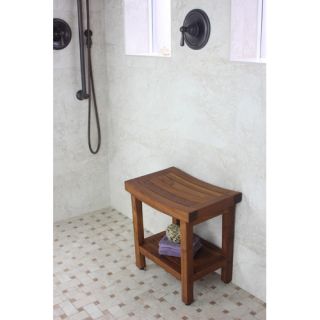 Aqua Teak Sumba Shower Bench with Shelf