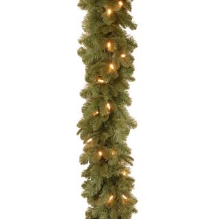 ft. Feel Real Noble Deluxe Fir Pre Lit Garland   Christmas Garland
