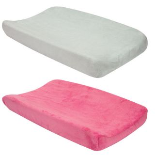 Trend Lab 2 piece Pink and Grey Changing Pad Cover Set   16228116