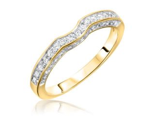 1/3 Carat T.W. Round Cut Diamond Ladies Wedding Band 10K White Gold  Size 9.25