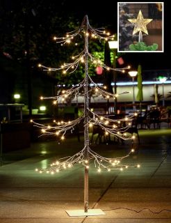 E Home International XXS1124FT Lightshare New 4ft 112 Light LED Fir Snow Tree with Warm White