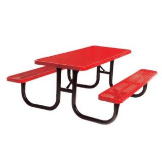 Ultra Play 6 ft. Red Diamond Commercial Park Rectangular Portable Table PBK238 V6R