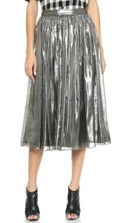 alice + olivia Lizzie Metallic Skirt