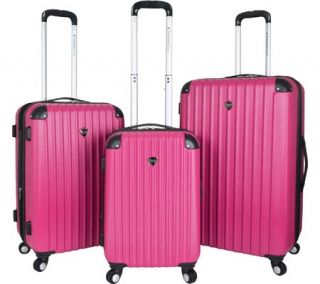 Travelers Club Chicago 3 Piece Expandable 4 Wheel Luggage Set   Silver    & Exchanges