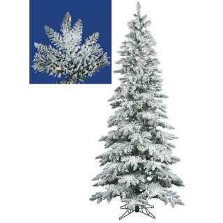 Vickerman 9 Flocked Layered Utica Fir Artificial Christmas Tree with