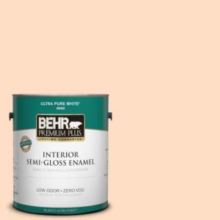 BEHR Premium Plus 1 gal. #290C 2 Creamy Beige Zero VOC Semi Gloss Enamel Interior Paint 305001