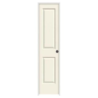 JELD WEN 18 in. x 80 in. Molded Smooth 2 Panel Square French Vanilla Solid Core Composite Single Prehung Interior Door THDJW136700027